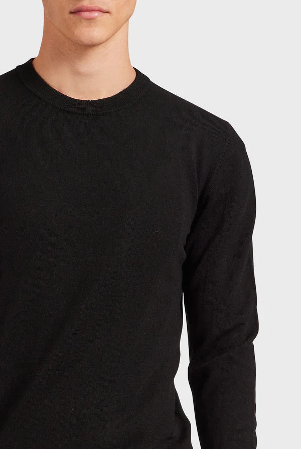 The Academy Brand Merino Crew - Black