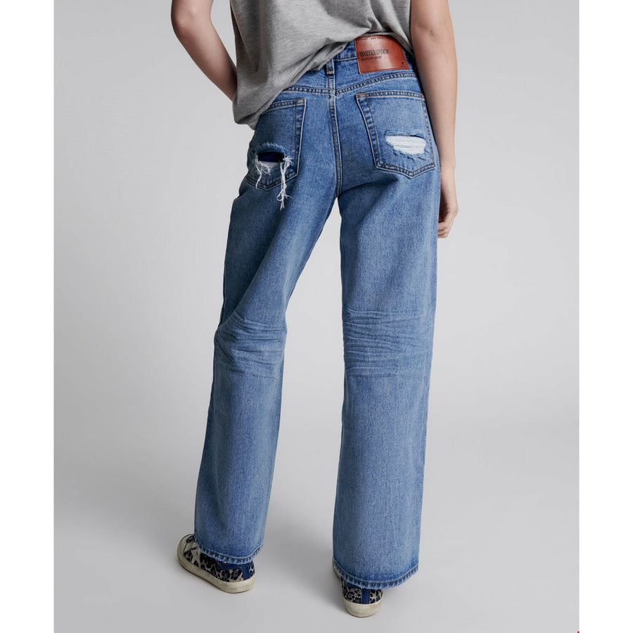 One Teaspoon Hollywood Jackson Mid Waist Wide Leg Jeans - Hollywood