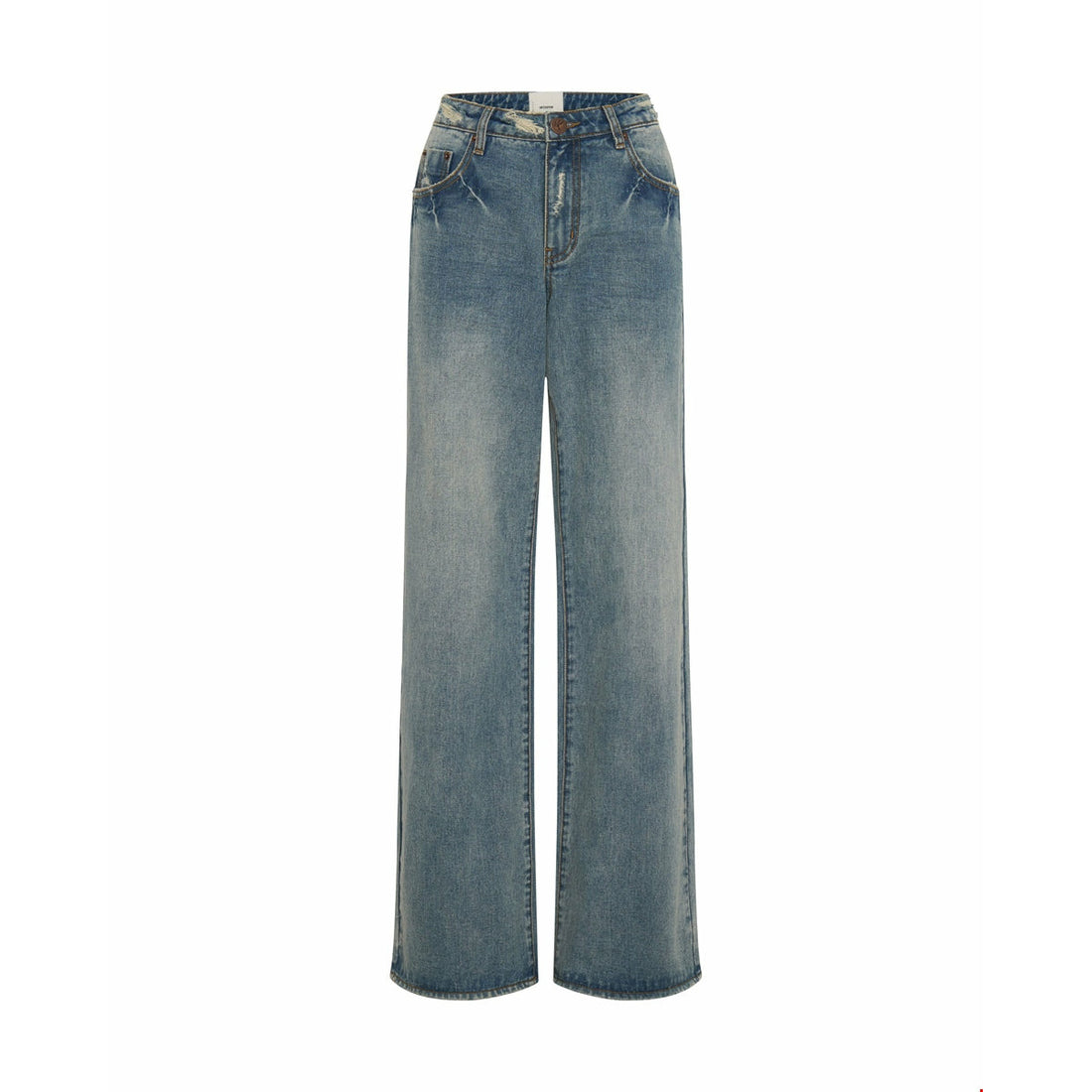 One Teaspoon Jackson Mid Waist Wide Leg Jeans - Sunbleach Blue