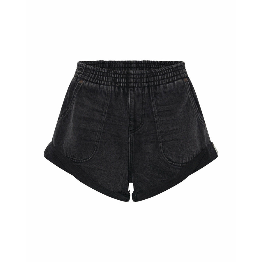 One Teaspoon Faded Black Hunters Mid Length Shorts - Faded Black