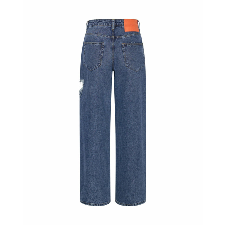 One Teaspoon Rosewood Jackson Mid Waist Wide Leg Jeans - Rosewood