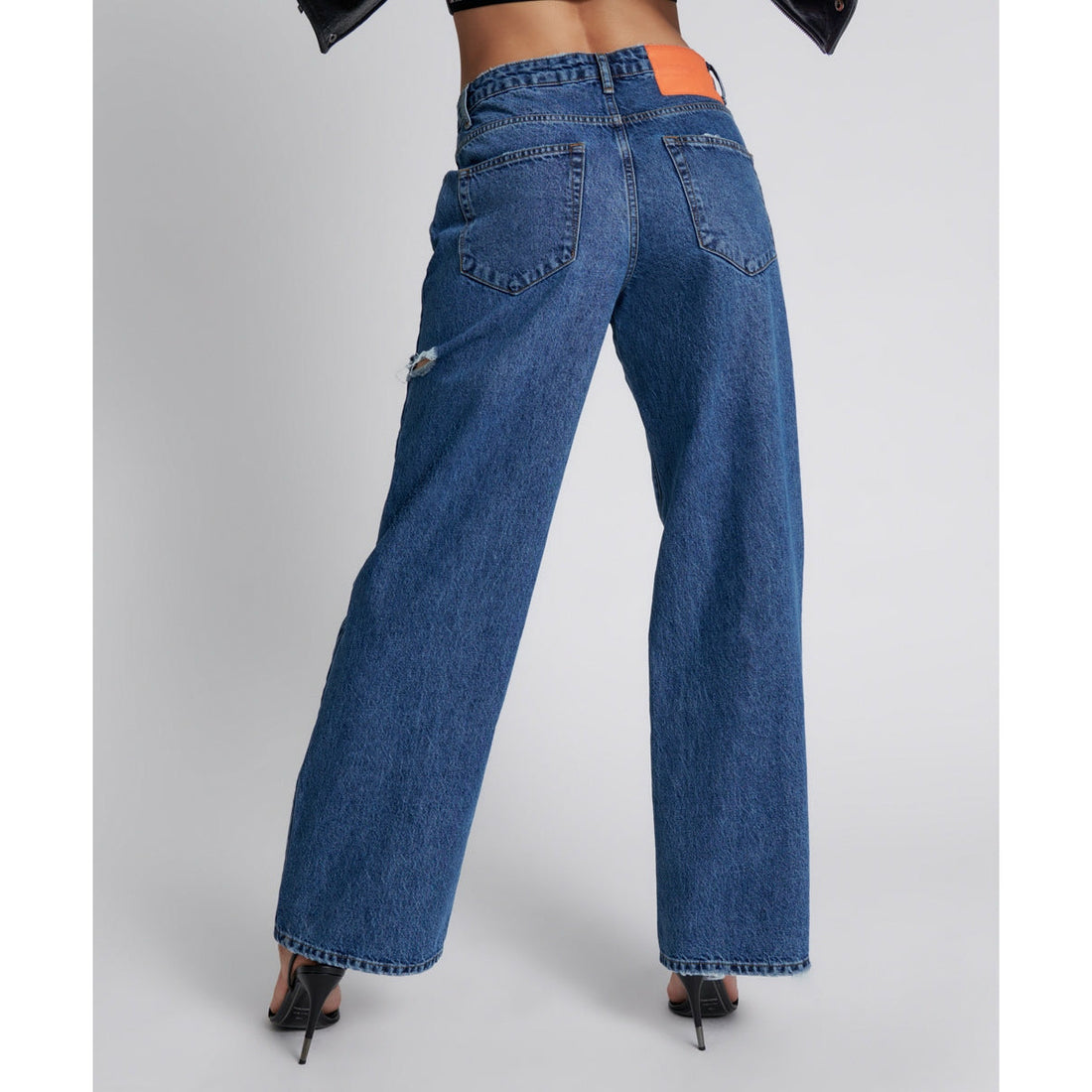 One Teaspoon Rosewood Jackson Mid Waist Wide Leg Jeans - Rosewood