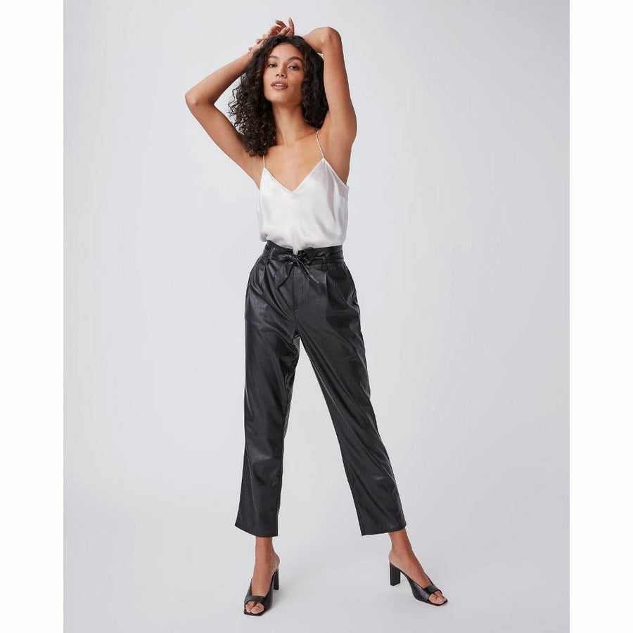Paige Melila Pant - Black Vegan Leather