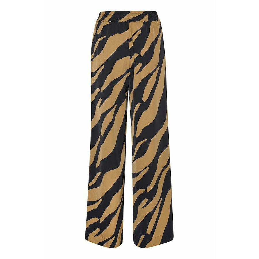 Gestuz BothildeGZ Casual Pants - Maxi Zebra Tiger's Eye