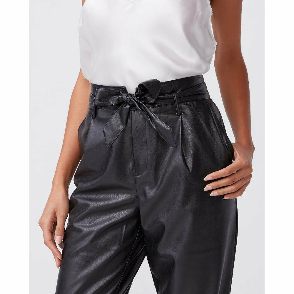 Paige Melila Pant - Black Vegan Leather