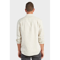 The Academy Brand Hampton L/S Linen Shirt - Oatmeal
