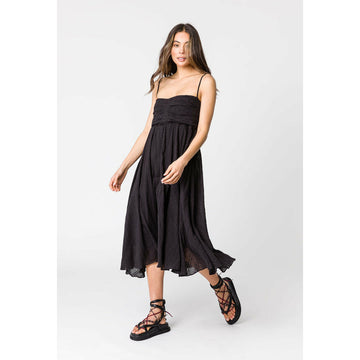 Remain Capri Dress - Black Stripe Shelf