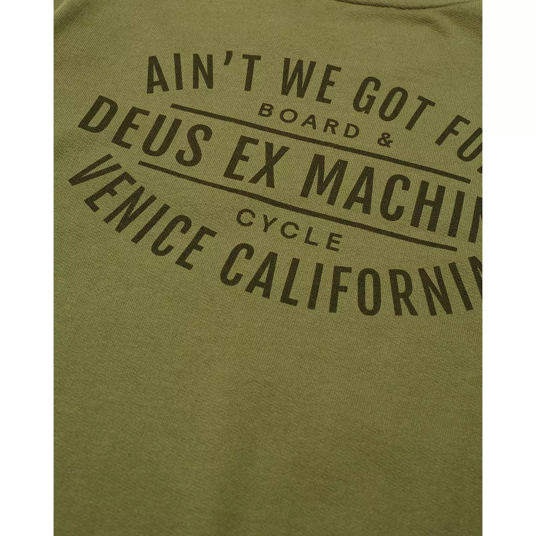 Deus Ex Machina Downtown (Box Fit) Crew - Olive