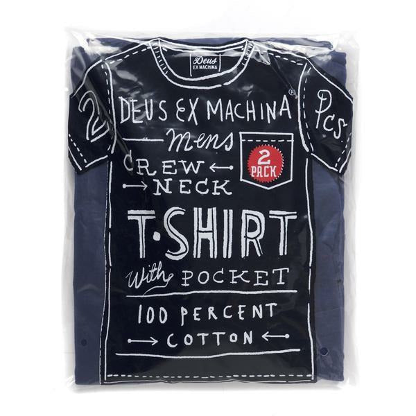 Deus Ex Machina 2 Pack Tees With Pocket - Navy