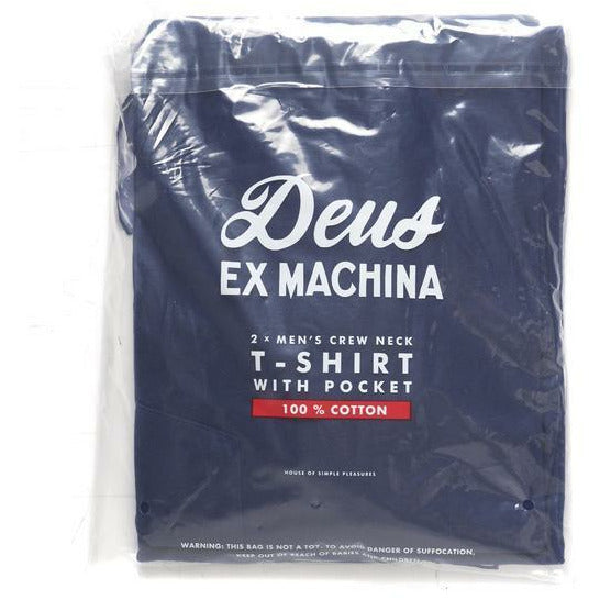 Deus Ex Machina 2 Pack Tees With Pocket - Navy