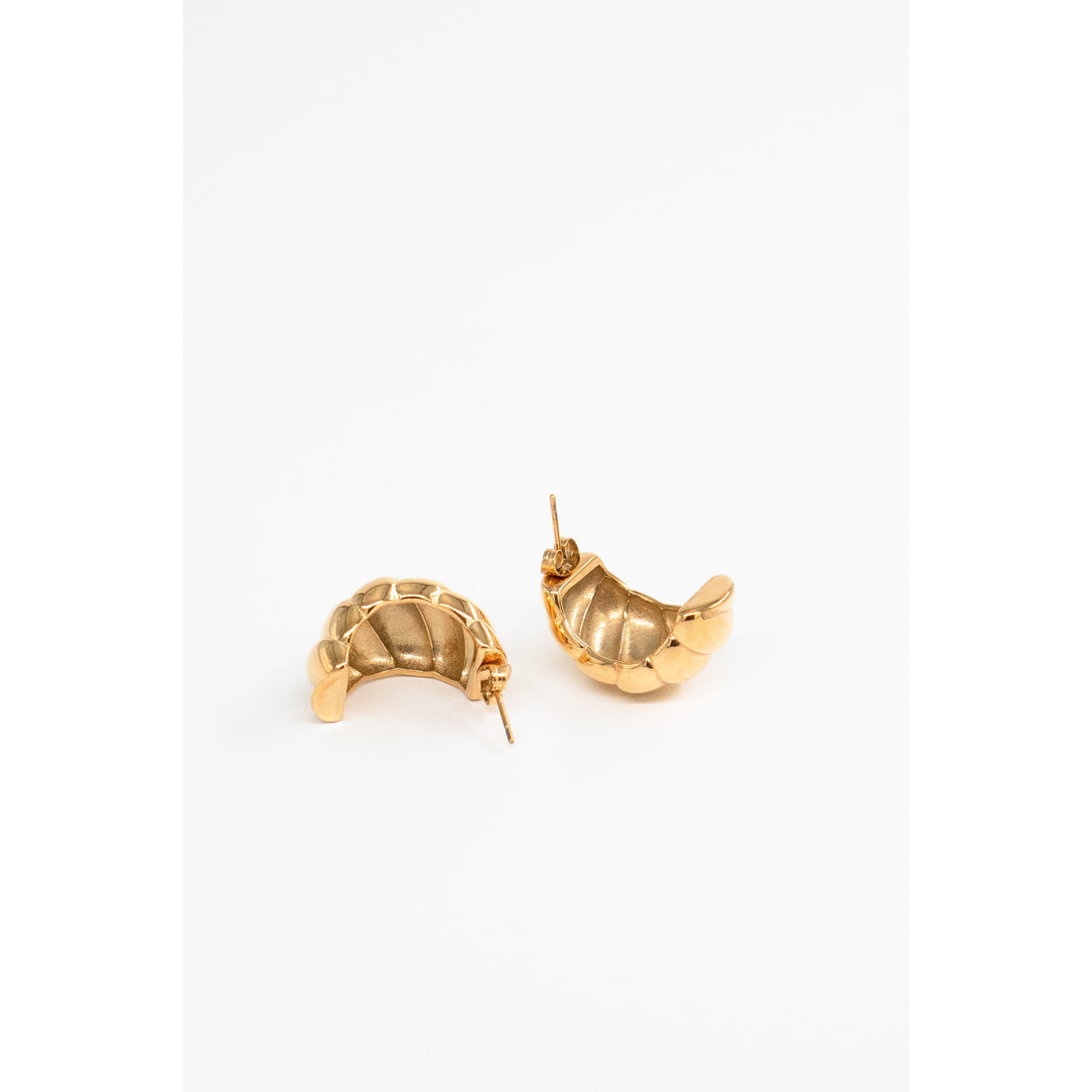 Porter Jewellery Chubby Croissant Earrings - Gold Vermeil