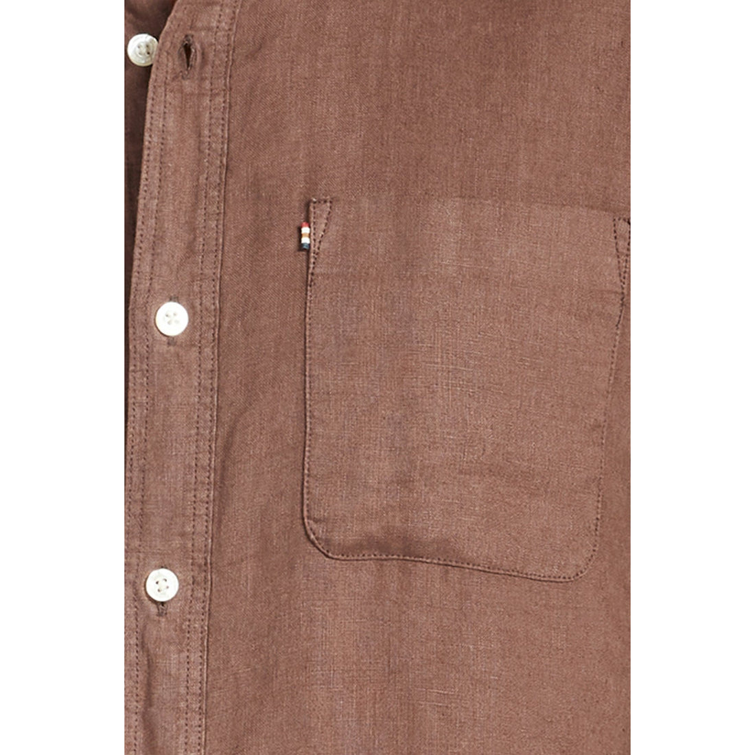 The Academy Brand Hampton L/S Linen Shirt - Bison