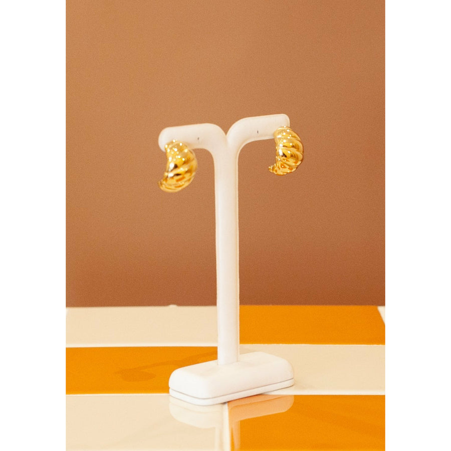 Porter Jewellery Chubby Croissant Earrings - Gold Vermeil