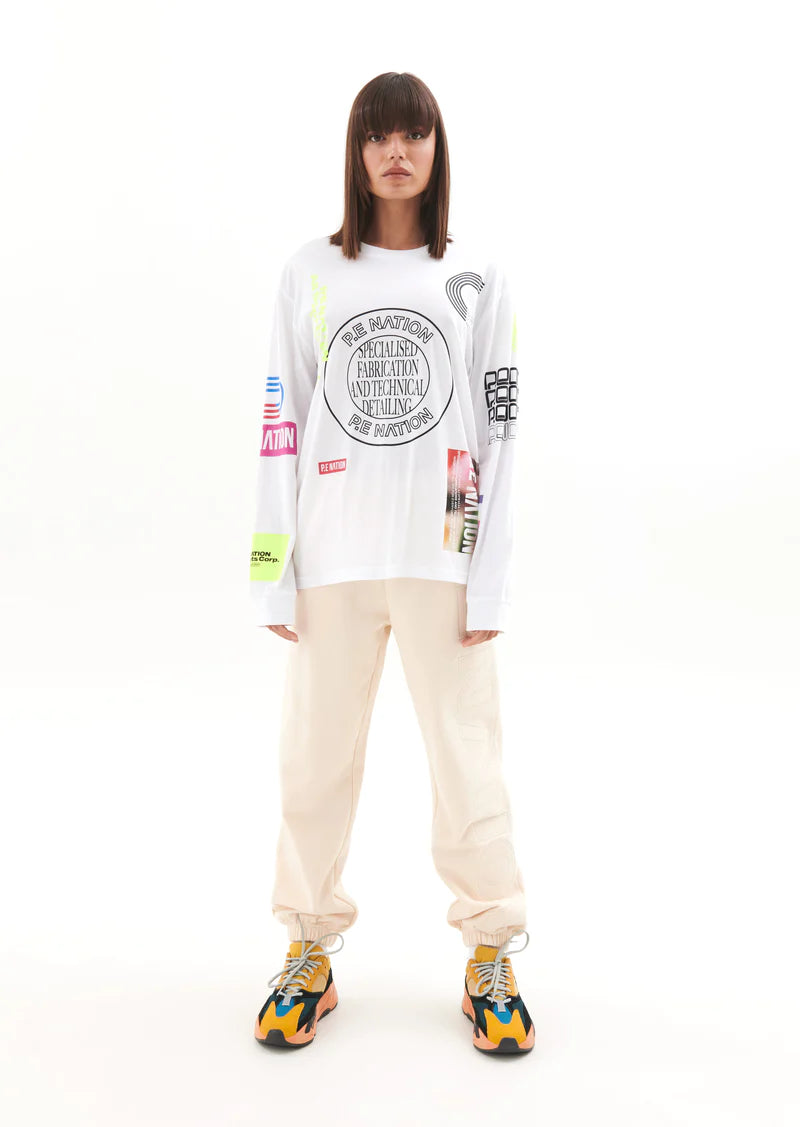 P.E Nation Circuit LS Tee - Optic White