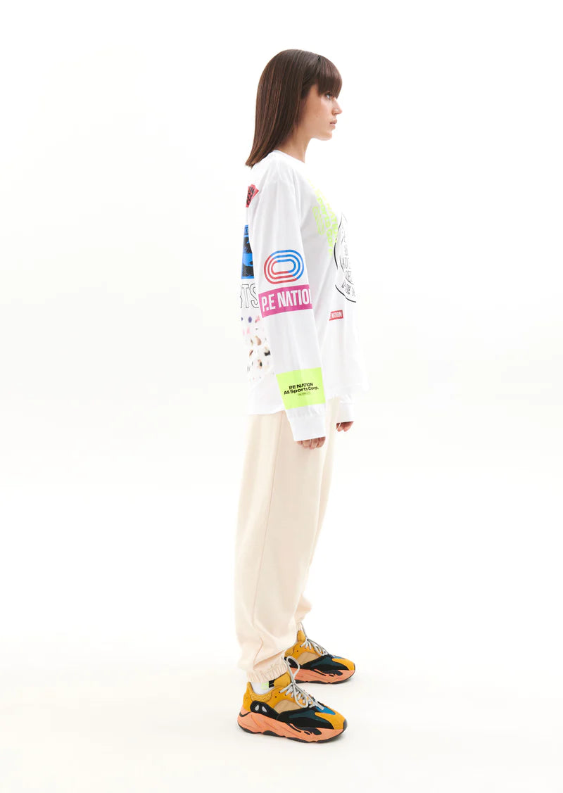 P.E Nation Circuit LS Tee - Optic White