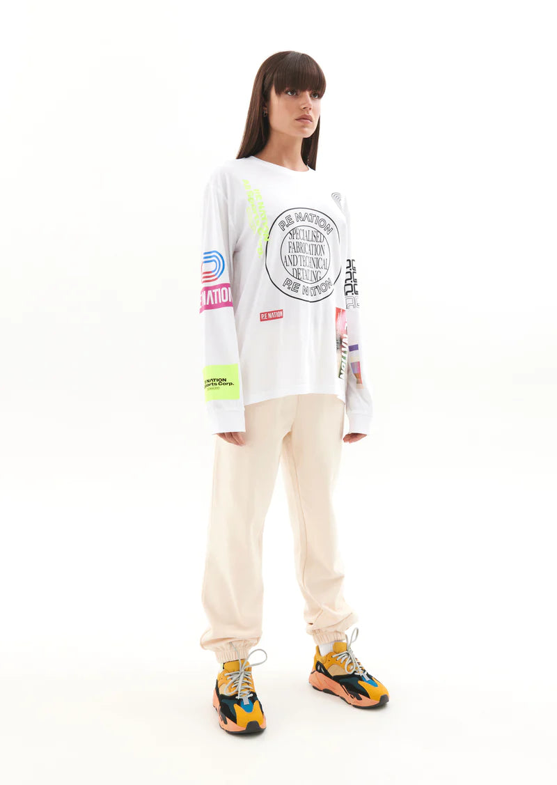 P.E Nation Circuit LS Tee - Optic White