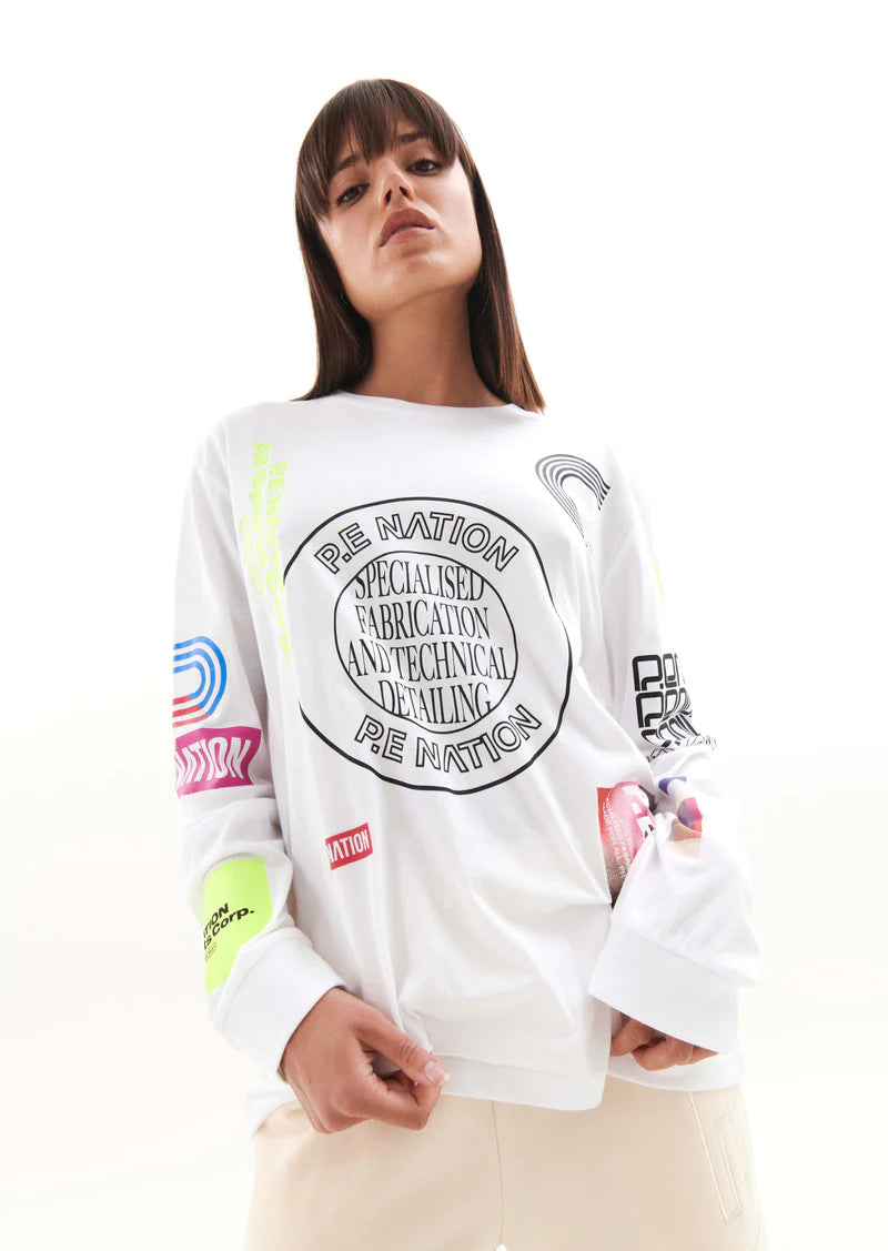 P.E Nation Circuit LS Tee - Optic White