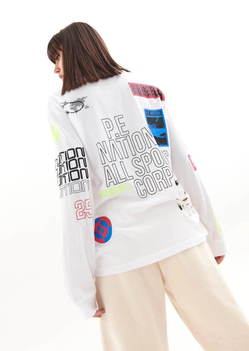 P.E Nation Circuit LS Tee - Optic White