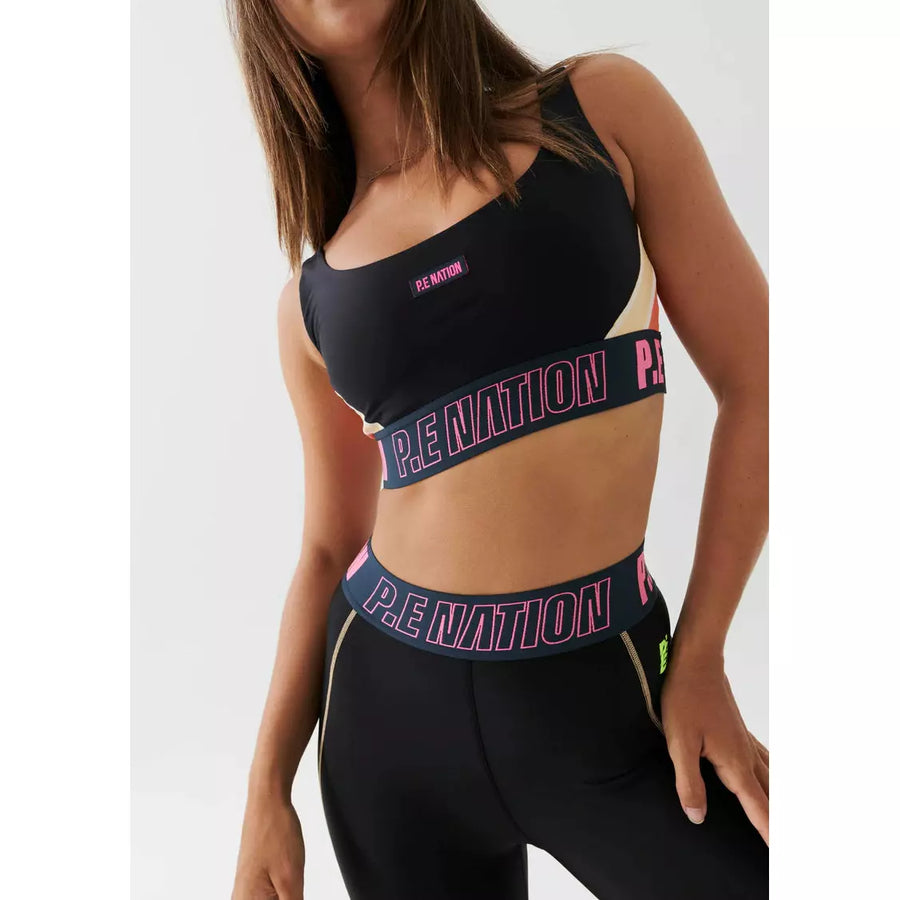 P.E Nation Left Field Sports Bra - Black