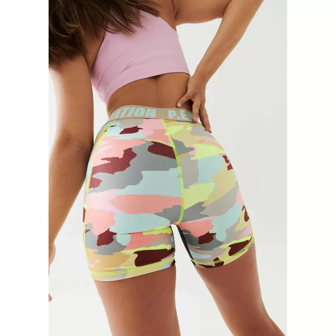 P.E Nation Longitude Short - Colour Camo Print