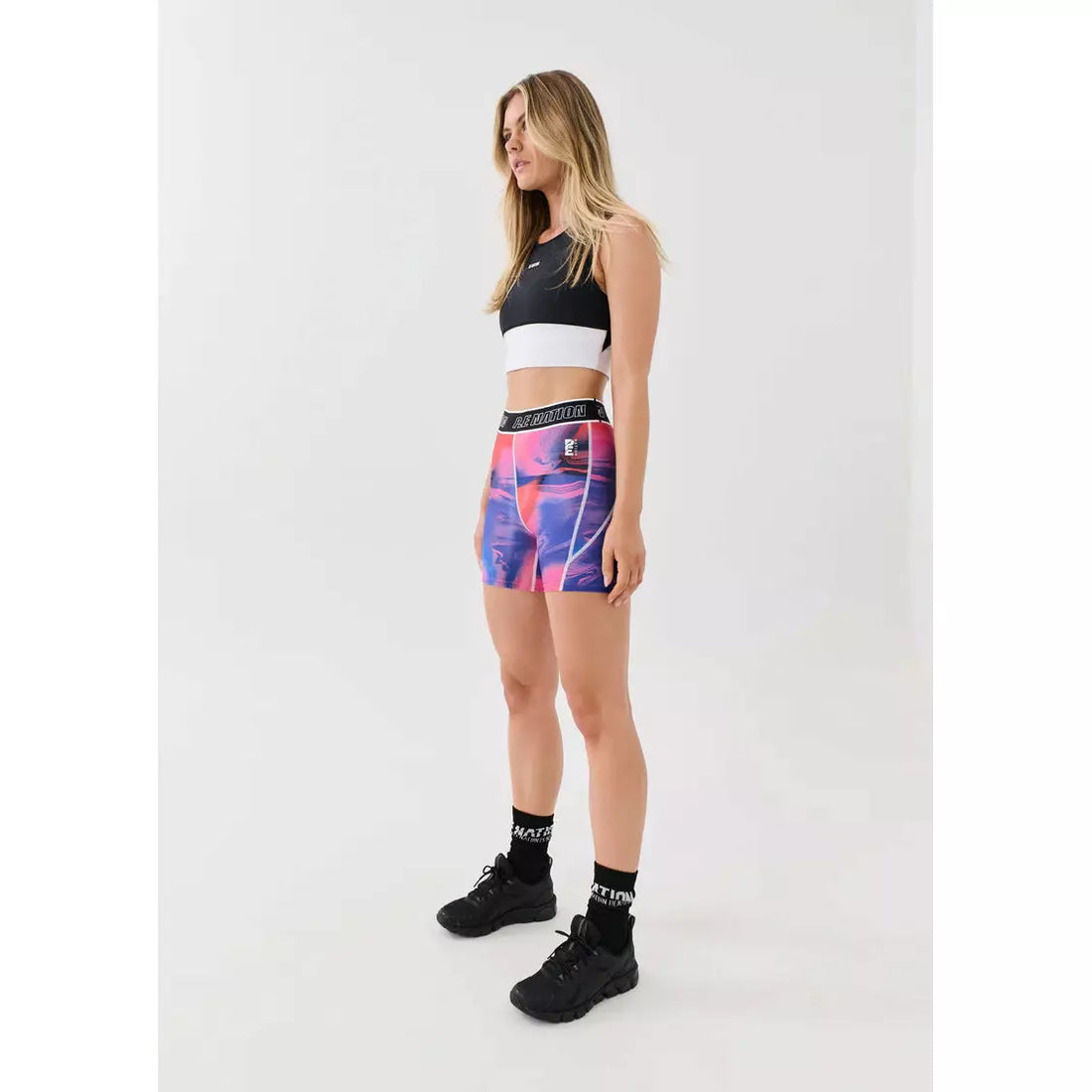 P.E Nation Rewind Bike Short - Overlay Print