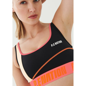 P.E Nation Double Cross Sports Bra - Black