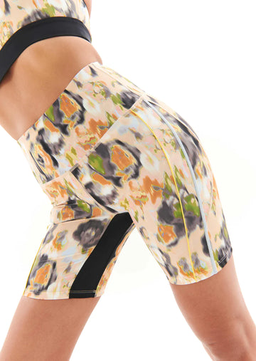 P.E Nation Visualise Bike Short - Floral Light Print