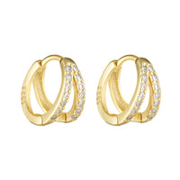 Porter Jewellery Double Angel Earrings - Gold/Clear