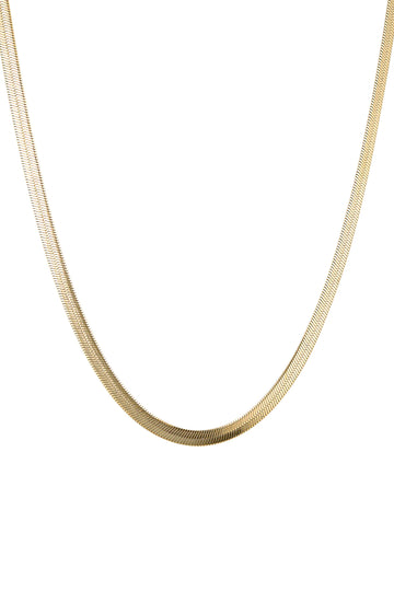 Porter Jewellery Hailey Snake Necklace 4mm (45cm) - Gold Vermeil