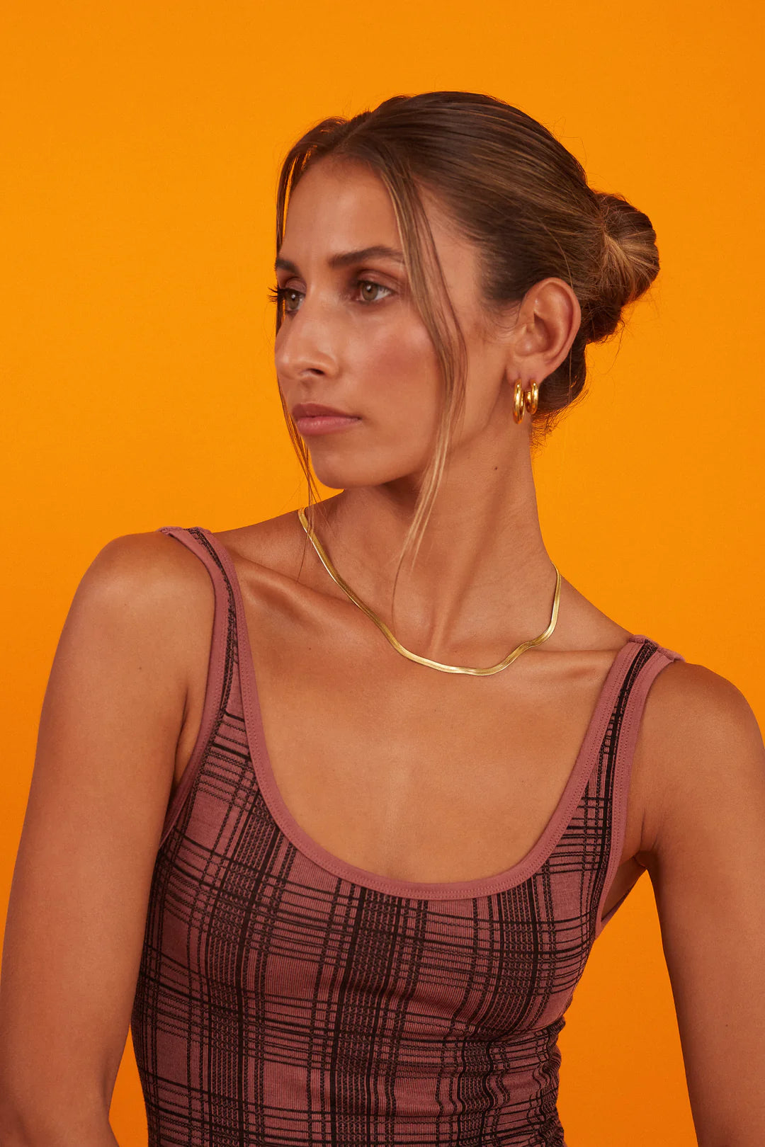 Porter Jewellery Hailey Snake Necklace 4mm (45cm) - Gold Vermeil