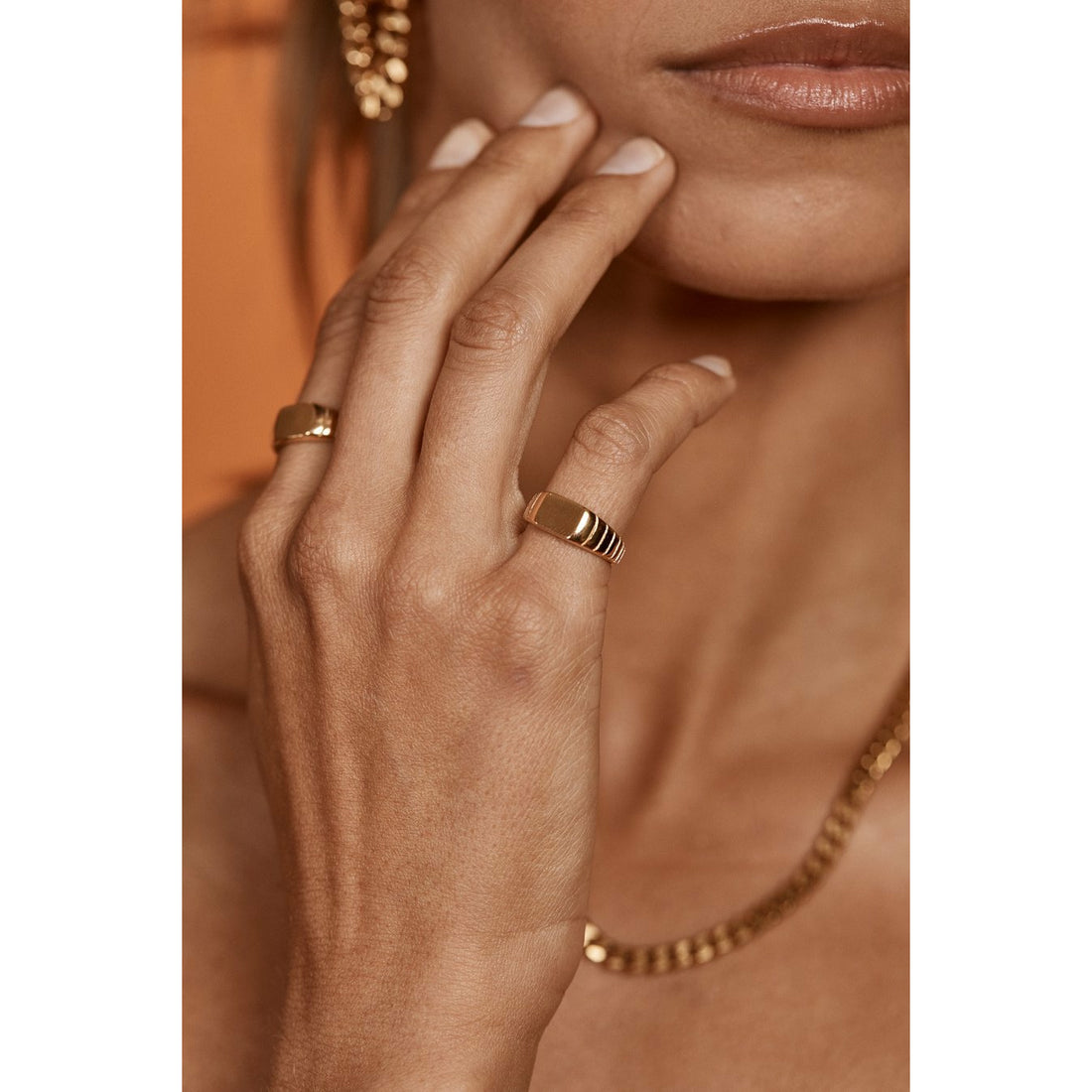 Porter Jewellery Plain Boyfriend Ring - Gold Vermeil