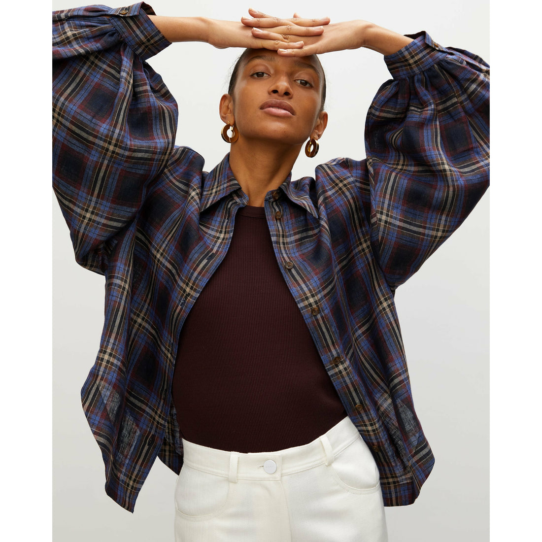 Rohe Ada Blouse - Retro Check