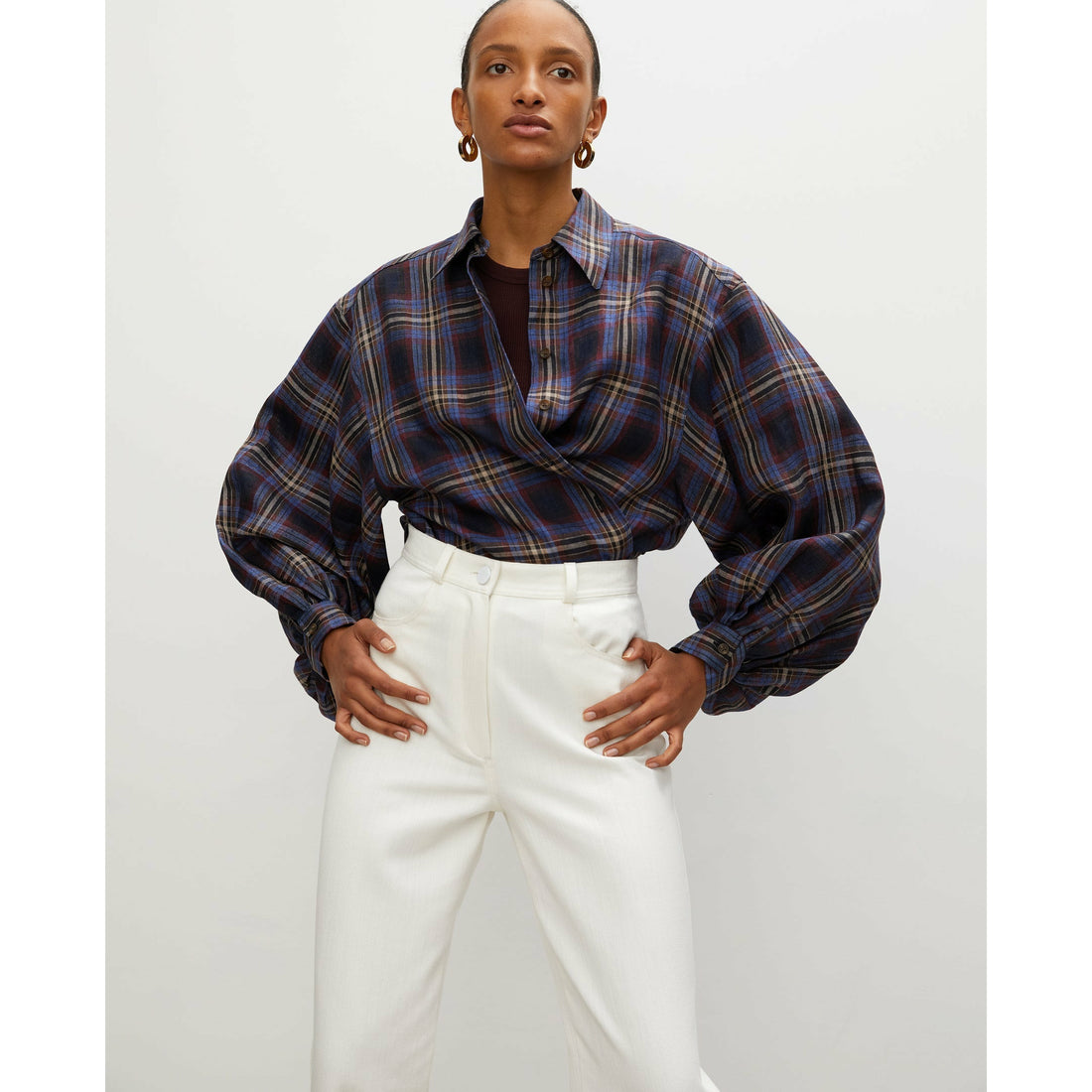 Rohe Ada Blouse - Retro Check