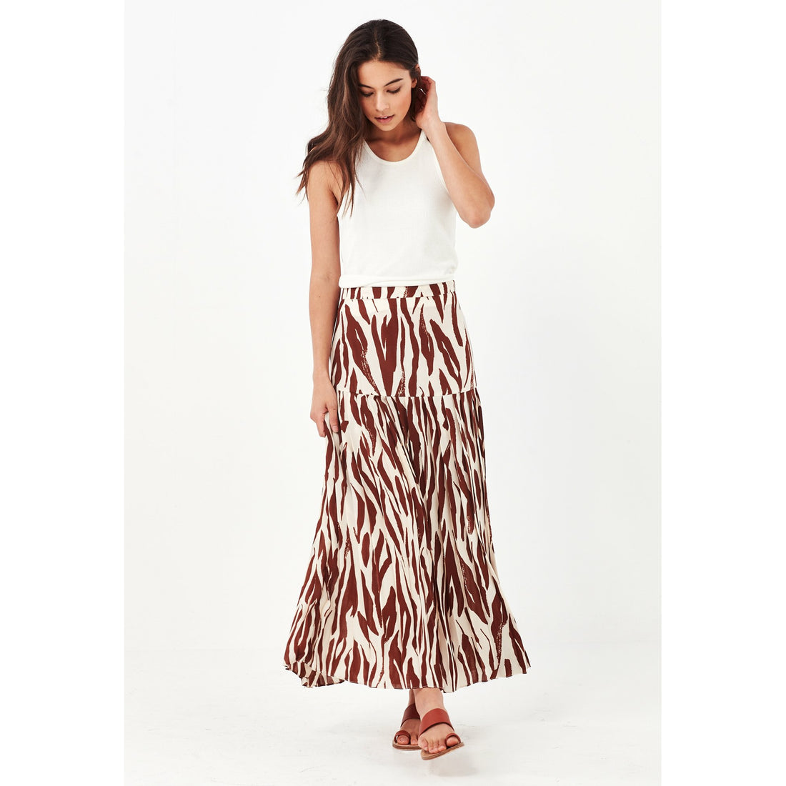 Remain Bowie Skirt - Tan Zebra