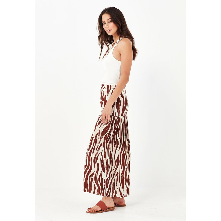 Remain Bowie Skirt - Tan Zebra