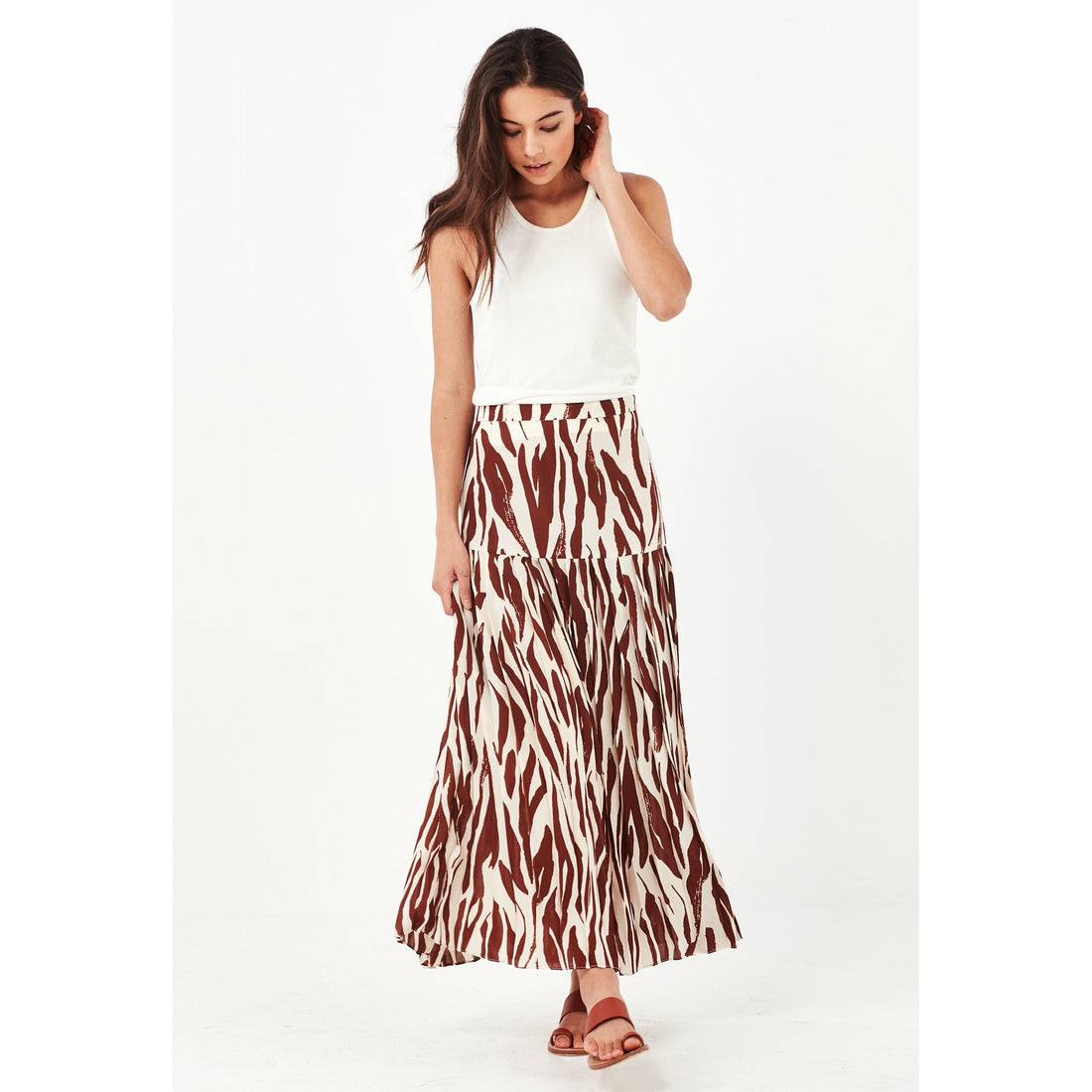 Remain Bowie Skirt - Tan Zebra