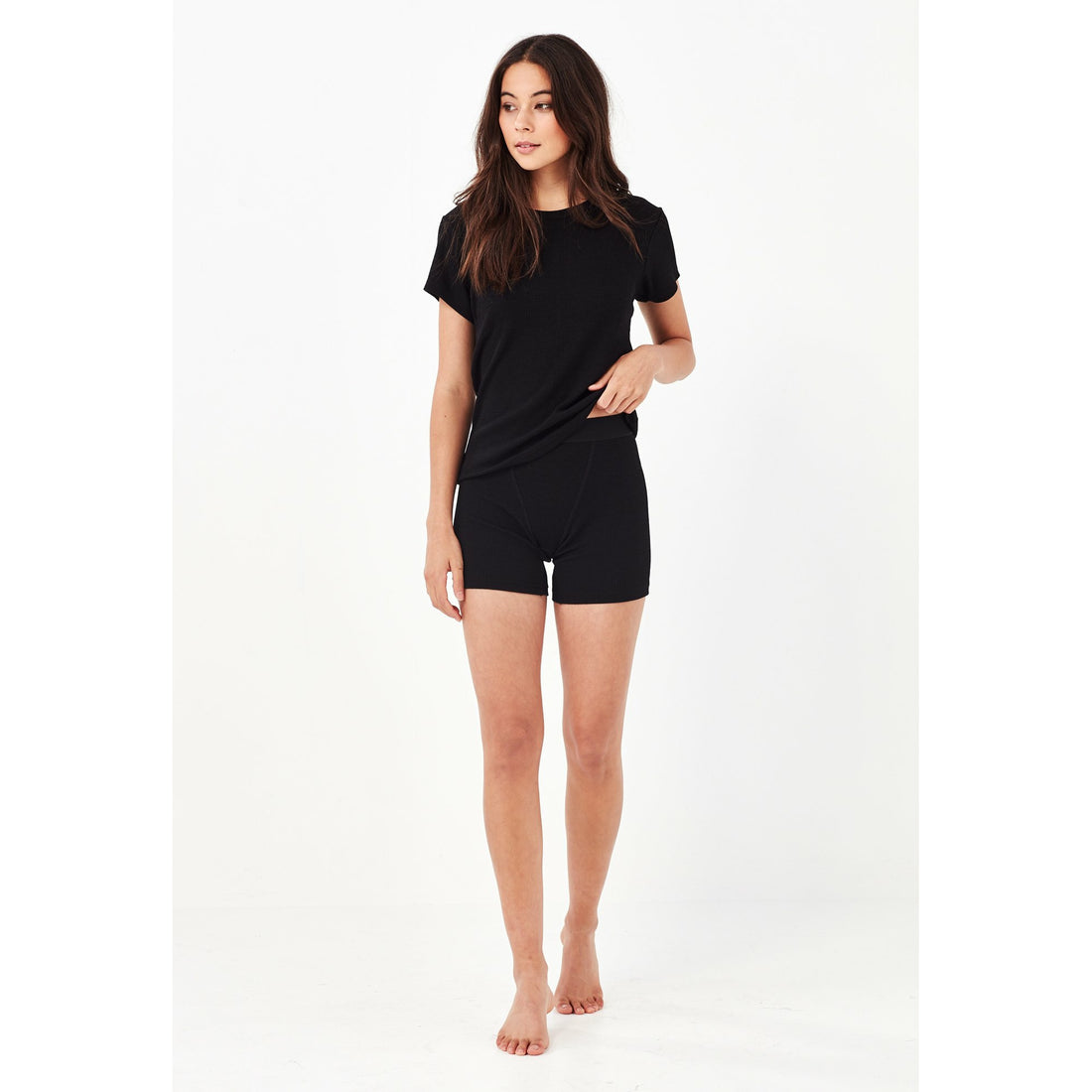 Remain Leah Ribbed Bike Short - Black