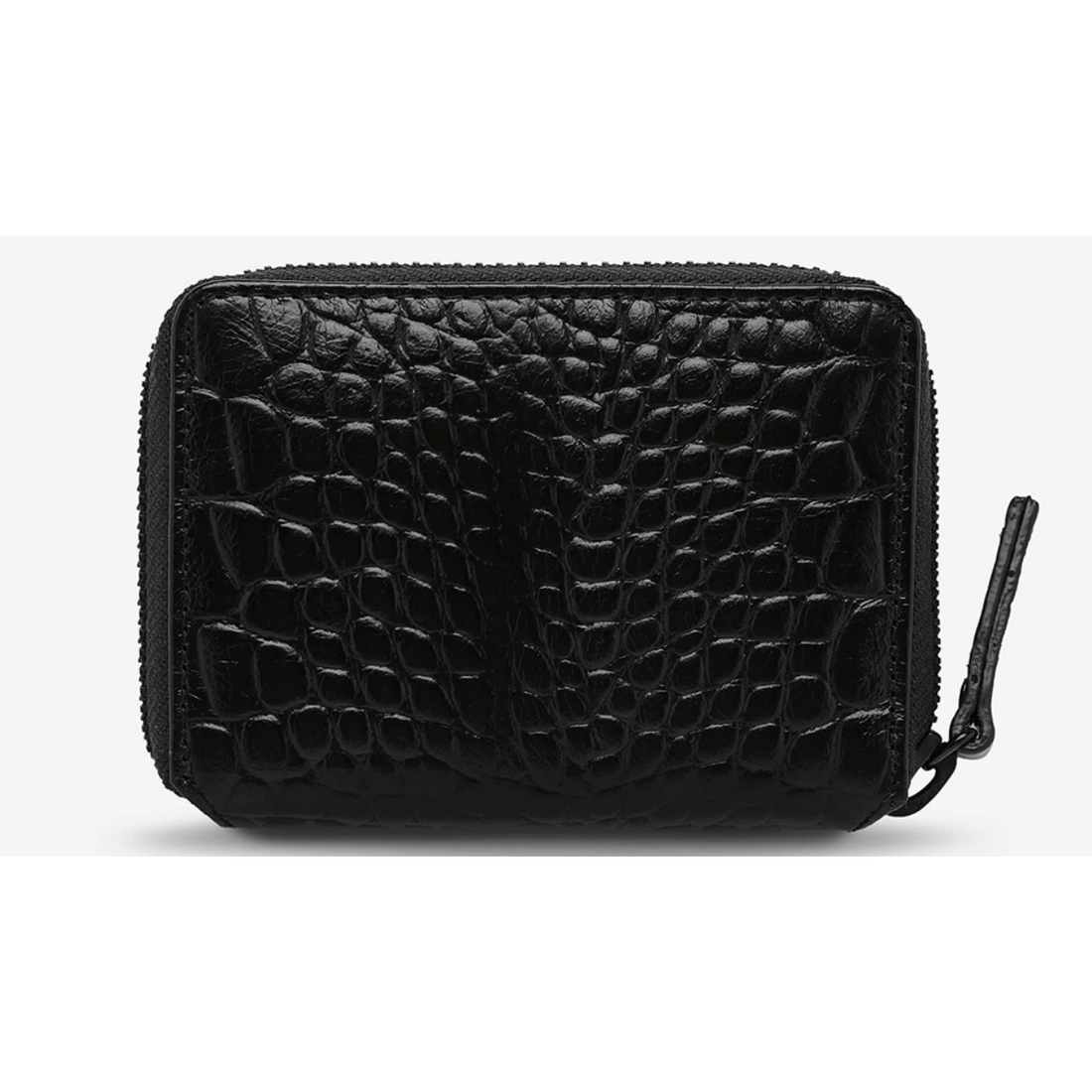 Status Anxiety Wayward Wallet Black Croc Emboss