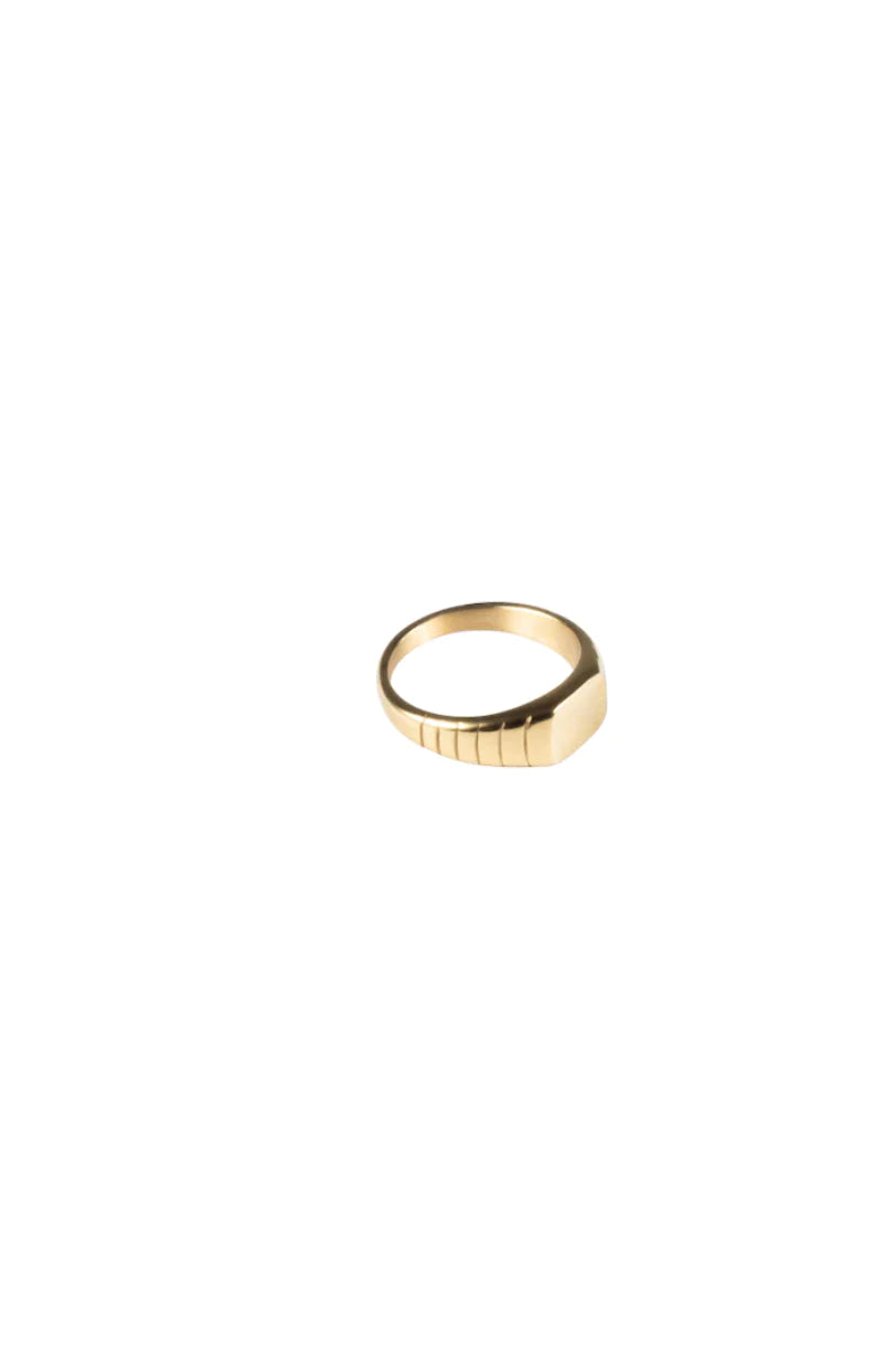 Porter Jewellery Plain Boyfriend Ring - Gold Vermeil