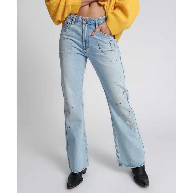 One Teaspoon Fleetwood Artiste Charlie Slim High Waist Flared Jeans - Artiste