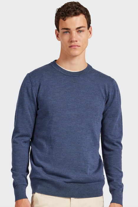 The Academy Brand Merino Crew - Infinity Blue