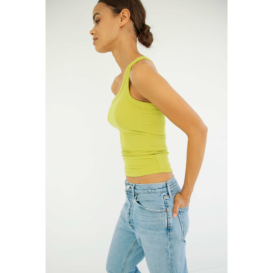 The Line By K Driss Tank Top - Chartreuse