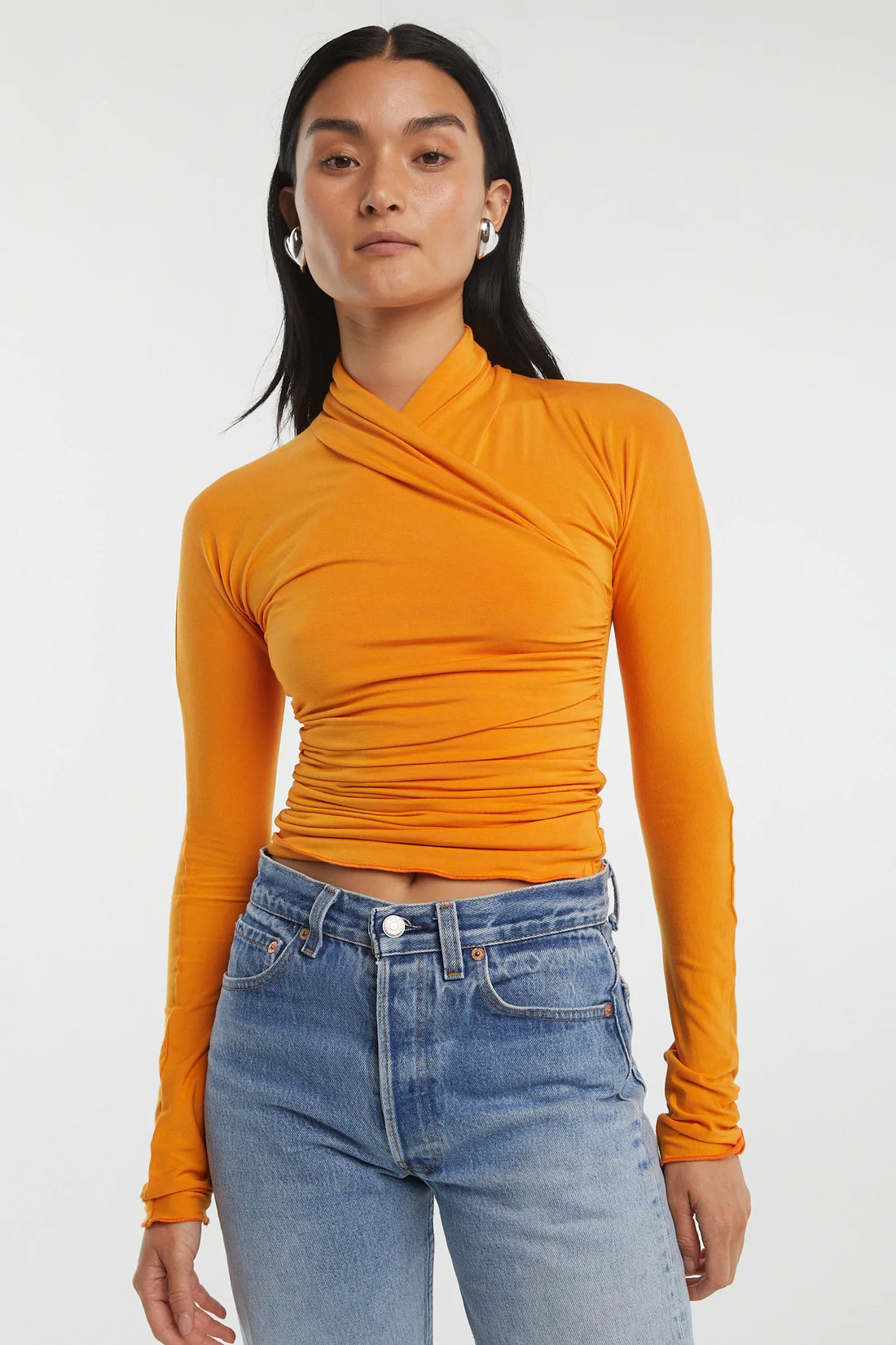 The Line By K Felix Top - Tangerine