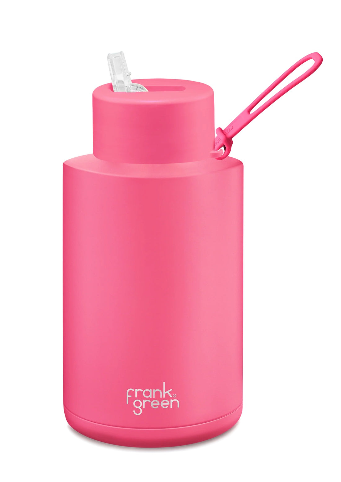 Frank Green Ceramic Reusable Bottle 68oz/2000ml - Neon Pink