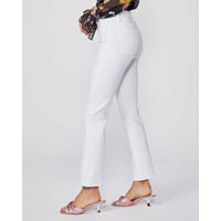 Paige Claudine High Rise Ankle Flare Jean- Crisp White