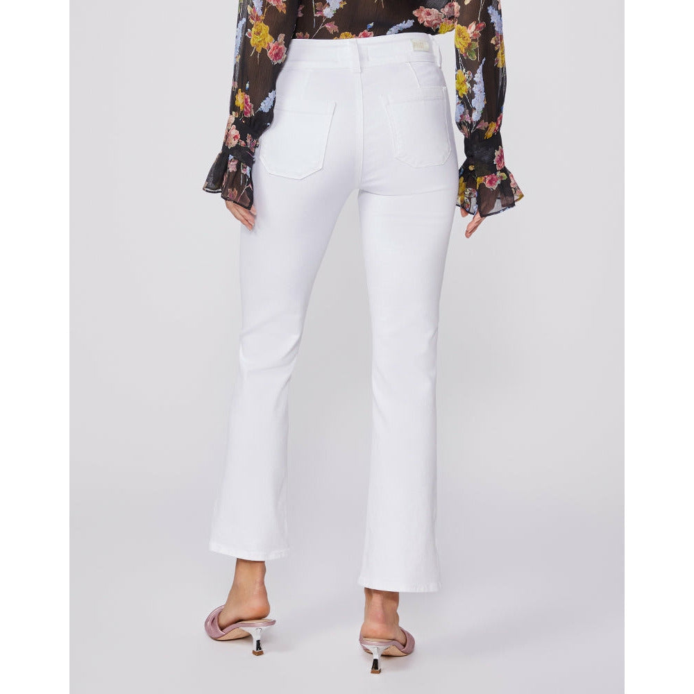 Paige Claudine High Rise Ankle Flare Jean- Crisp White