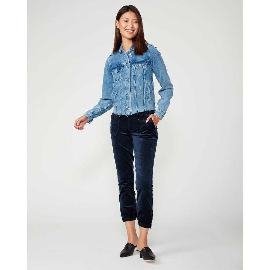 Paige Rowan Raw Hem Jacket - Pearl Blue