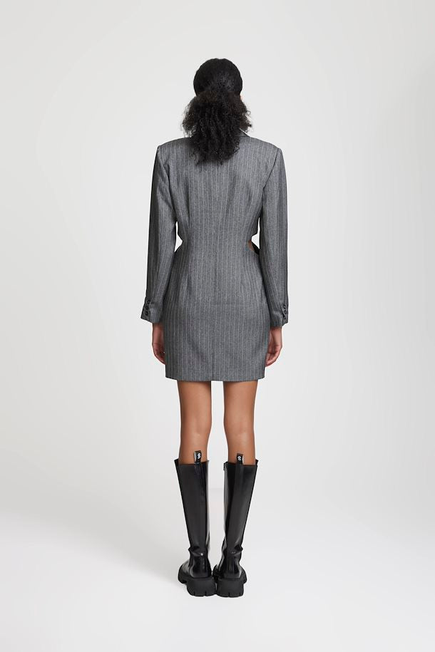 Gestuz AlinaGZ Blazer Dress - Dark Grey Pinstripe