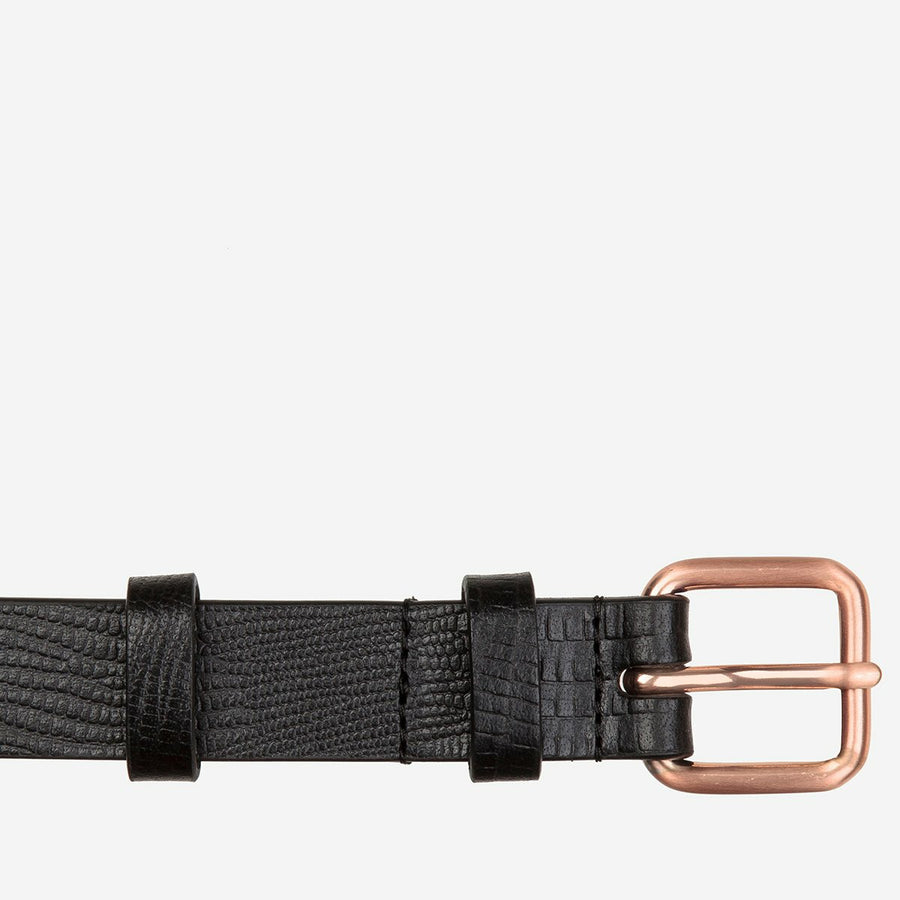 Status Anxiety Revelry Belt - Black Lizard