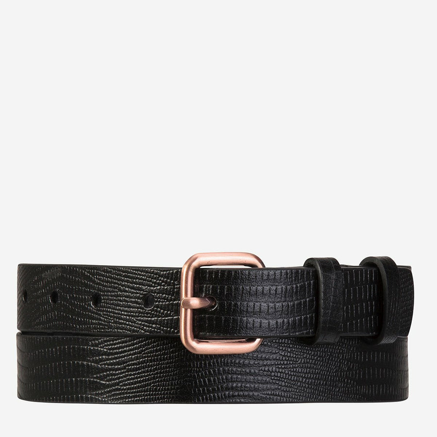 Status Anxiety Revelry Belt - Black Lizard